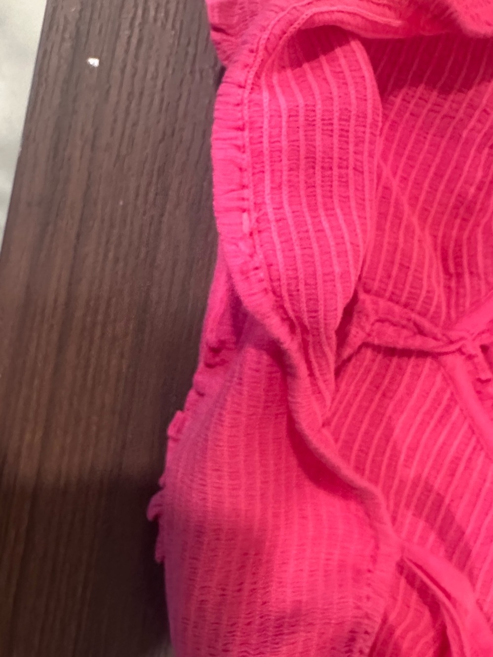 LoveShackFancy Fuchsia Ruffle Mini Dress - Picture 4 of 5